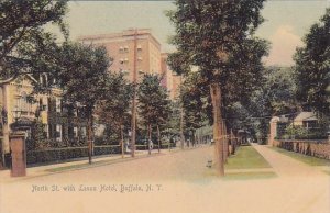 New York Buffalo North Street With Lenox Hotel