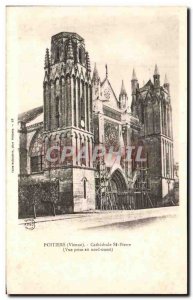 Old Postcard Poitiers Cathedrale St Pierre