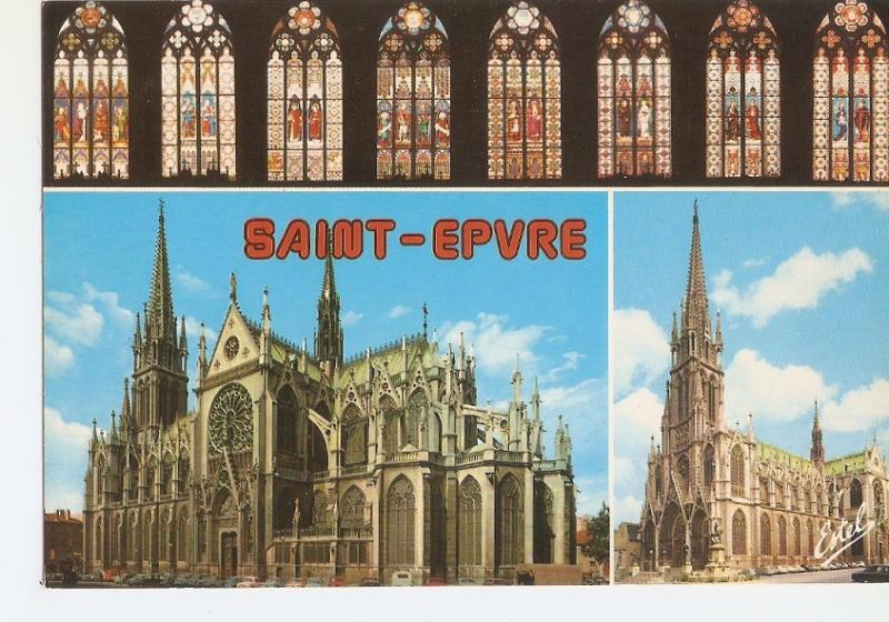 Postal 031629 : Nancy (Meurthe-et-Moselle). Leglise Saint-Epvre et ses vitraux