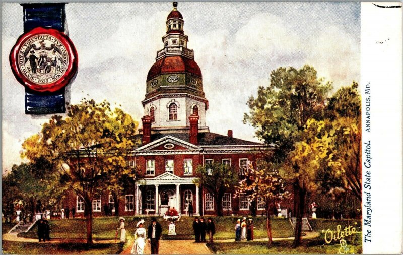 Tucks 2454 Maryland State Capitol Vintage Postcard J41
