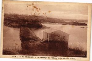 CPA Ile de BRÉHAT-Le Barrage de l'Etang et le Moulin a Mer (230457)