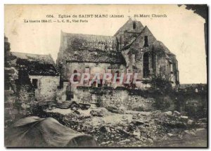 Postcard Old Army Church of St. Mark Aisne