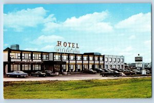 Dorval Quebec Canada Postcard Hotel International Inc Entrance View c1960's