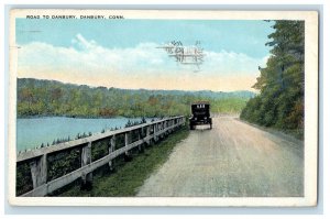 c1930s Road to Danbury, Danbury Connecticut CT Posted Vintage Postcard 