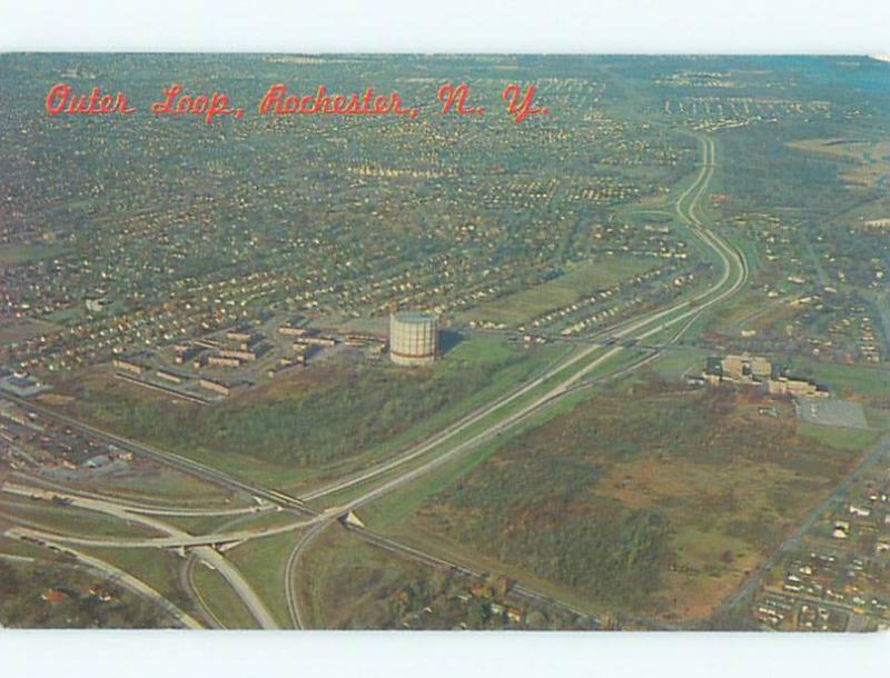 Pre-1980 AERIAL VIEW OF TOWN Rochester New York NY n3086