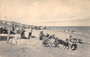 Massachusetts Sconset    Bathers on  Beach