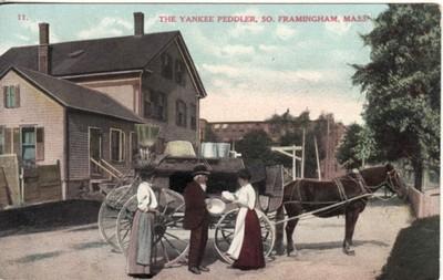 MA   SO. FRAMINGHAM  The Yankee Peddler, Horse drawn Wago...