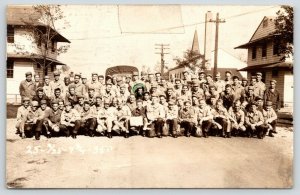 Fort Sheridan Illinois~WWII Company Photo~Pvt Vernon Bayer~Leave Soon~1944 RPPC