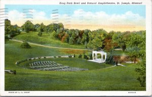 Postcard MO St. Joseph - Krug Park Bowl and Natural Amphitheatre