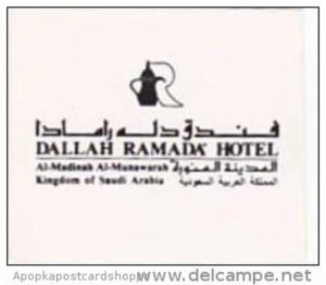 SAUDI ARABIA DALLAH RAMADA HOTEL VINTAGE LUGGAGE LABEL