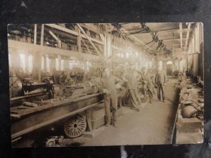 Mint USA RPPC Postcard Machinery Shop