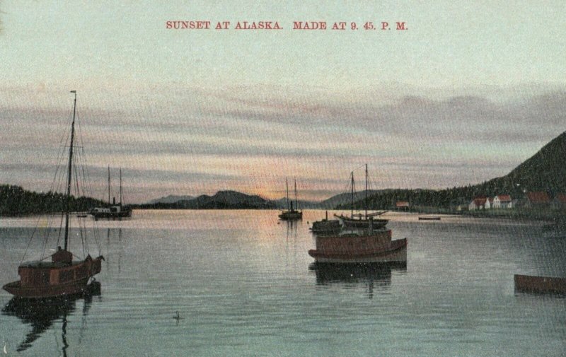 SITKA , Alaska , 1900-10s ; Sunset at 9.45 P.M.