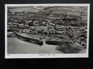 Cornwall MOUSEHOLE Aerial View - Old RP Postcard by Overland Views