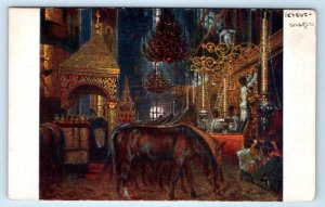 V.V. Vereshchagin-In the Assumption Cathedral RUSSIA Postcard