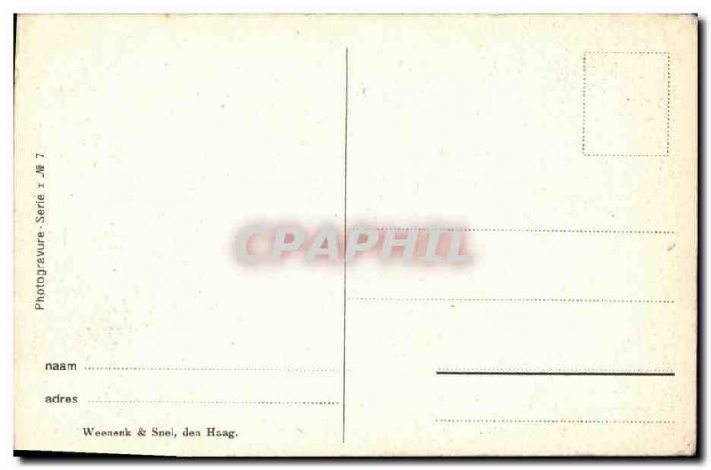 Postcard Old Woman Velunve Chevre