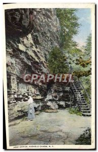 Postcard Old Post Office Ausable Chasm