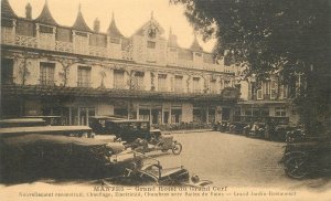 Postcard France 1920s Mantes Grand Hotel automobiles roadside 22+-14116