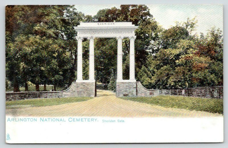 Arlington Virginia~Arlington National Cemetery~Sheridan Gate~c1905 TUCK 