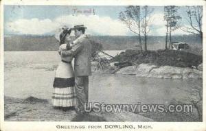 Dowling, Michigan, MI, Post Card Dowling MI 1918