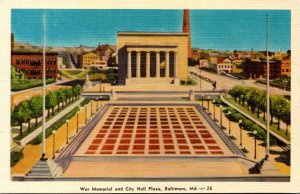 Maryland Baltimore War Memorial and City Hall Plaza Dexter Press