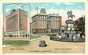 VA, Richmond, Virginia, Hotel Wm. Byrd, Hotel Richmond, Tichnor 124612