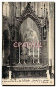 Old Postcard Meaux Cathearale Sainte Celine receiving the veil of Sainte Gene...