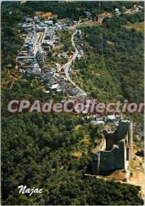 Postcard Modern Najac (Aveyron) Aerial view of the town dominated by its cast...