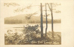 1920 Leverett Massachusetts Lake Echo Postcard RPPC 24-7902