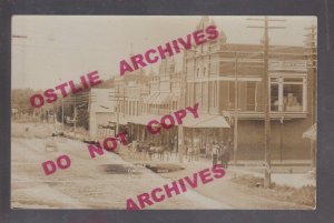 Oakland IOWA RPPC 1908 MAIN STREET nr Council Bluffs Avoca Atlantic Walnut IA