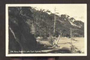 RPPC LAKE EYAK HIGHWAY ALASKA BEAUTIFUL LAKE VINTAGE REAL PHOTO POSTCARD