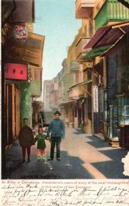 Vintage Postcard 1905 Alley in Chinatown Thoroughfare San Francisco California