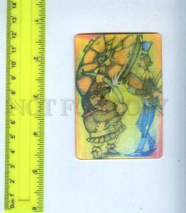 259335 USSR Bogach white rose Cartoon 3-D CALENDAR 1989 y