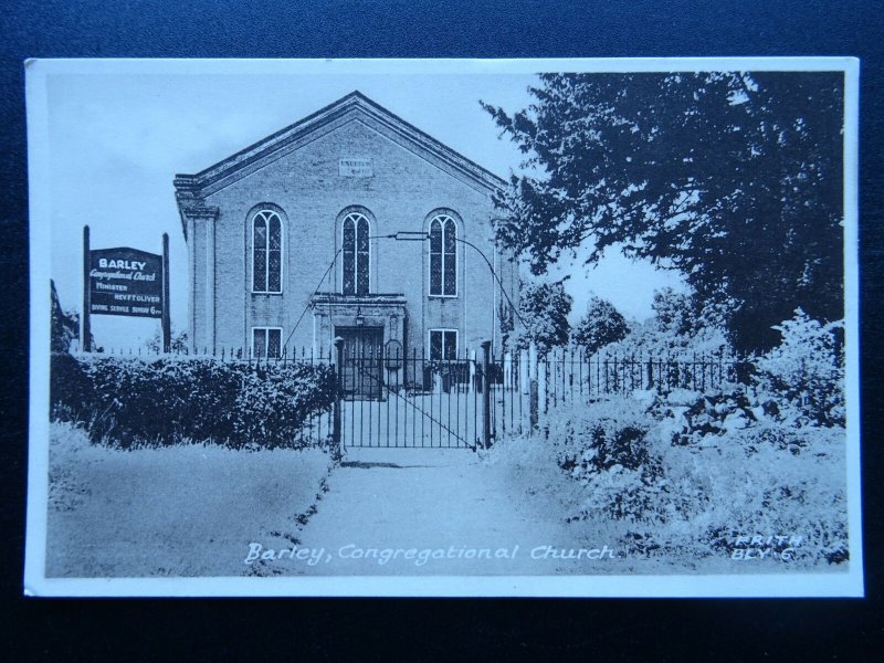 Hertfordshire BARLEY Congregational Church c1950s Postcard by Frith