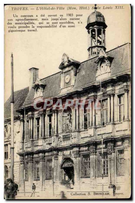 Troyes Postcard Old City Hall