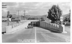 Autos Frasher 1940s RPPC Frasher Postcard New Underpass Wickenburg Arizona 5053
