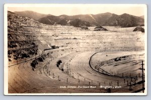 J95/ Bingham Utah RPPC Postcard c1910 Utah Copper Surpace Mine  59