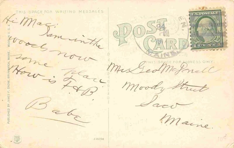 Public Library Bangor Maine 1917 postcard