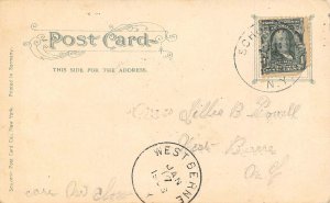 New York Central Railroad Depot Schenectady New York 1906 postcard