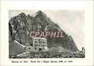 Postcard Modern Monviso (3841 m) Is Parete e Rifugeo Quintino Sella (2640 m)