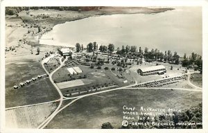 IN, Wabee Lake, Indiana, RPPC, Camp Alexander Mack Aerial View, Becknell