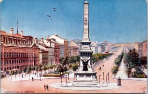 Postcard Portugal Tuck Lisbon 7041 - The Avenida da Liberdade