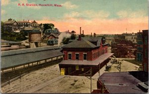 Postcard Railroad Station in Haverhill, Massachusetts