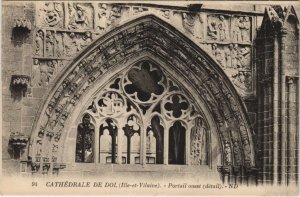 CPA Dol de Bretagne La Cathedrale , portail ouest (1237340)