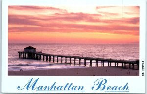 Postcard - Sunset at the pier - Manhattan Beach, California