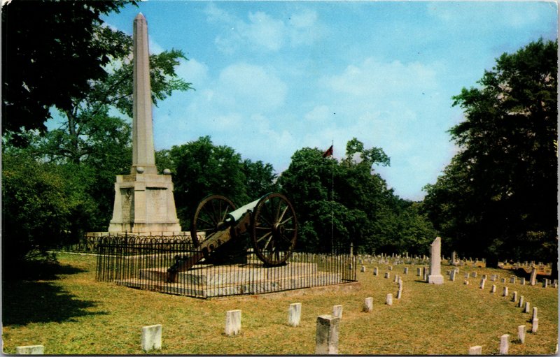 Marietta GA Confederate Cemetery Postcard unused 1950s