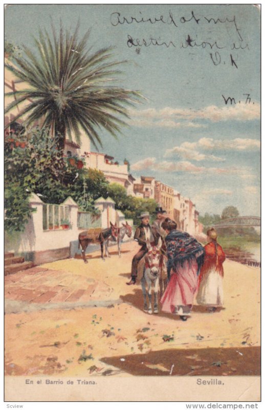 SEVILLA, Andalucia, Spain; En el Barrio de Triana, PU-1907