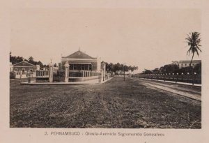 Pernambuco Olinda Avenida Sigismundo Goncalves Real Photo Brazil Postcard