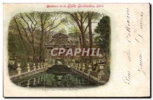 Paris Old Postcard Luxembourg Garden Fountain medicis