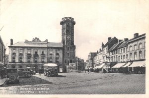 MEENEN MENIN BELGIUM~GROOTE MARKT-GRAND PALACE-BELFORT-PHOTO POSTCARD 1940s