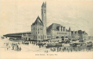 Missouri St Louis Union Station railroad #A528 undivided Postcard 22-7419